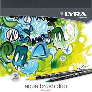 lyra aqua brush duo pack de 36 rotuladores de doble punta trazos 2 y 4mm tinta base de agua colores surtidos