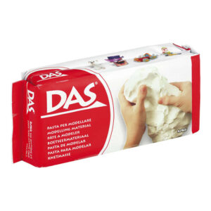 das pasta para modelar 500gr facil de trabajar seca al aire color blanco
