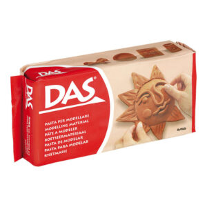 das pasta para modelar 500gr facil de trabajar seca al aire color terracota