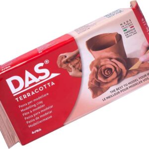 das pasta para modelar 1kg facil de trabajar seca al aire color terracota