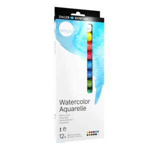 daler rowney simply pack de 12 acuarelas 12ml se humedecen facilmente colores surtidos