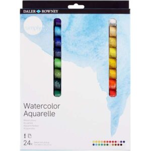 daler rowney simply pack de 24 acuarelas 12ml se humedecen facilmente colores surtidos