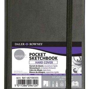 daler rowney simply cuaderno cosido formato 9x14cm 72 hojas de papel 100g/mg2 color blanco