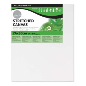 daler rowney simply bastidor entelado 24x30cm imprimacion triple grano medio 100% algodon sin acido 250g