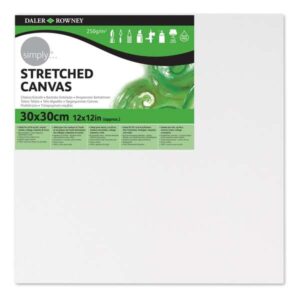 daler rowney simply bastidor entelado 30x30cm imprimacion triple grano medio 100% algodon sin acido 250g
