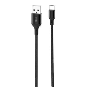 xo cable usb a macho a tipo c carga + transmision de datos alta velocidad 2 4a 1m color negro