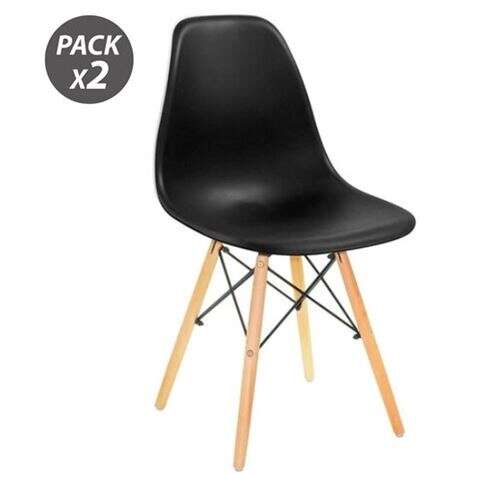 muvip pack 2 sillas design d100 color negro