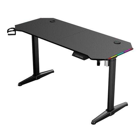 muvip mesa gaming pro1600 xl motorizada fibra carbono luz rgb sound
