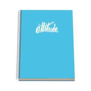 dohe serie pastel cuaderno con espiral tamaño a4 de 100 hojas 90gr hojas microperforadas con 4 taladros cuadricula 5mm color azul pastel