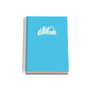 dohe serie pastel cuaderno con espiral tamaño a5 de 100 hojas 90gr hojas microperforadas con 2 taladros cuadricula 5mm color azul pastel