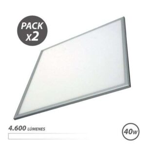 elbat pack 2 paneles led 60x60 40w 4600lm color blanco
