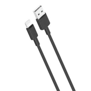 xo cable nb156 silicona usb lightning 2.4a 1m color negro
