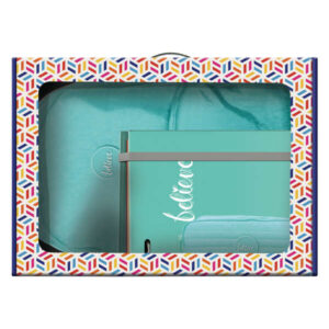 dohe serie pastel pack de mochila mediana + portatodo doble + carpeta de 4 anillas formato a4 con recambio de 100 hojas color verde pastel