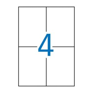 apli pack de 400 etiquetas removibles 105x148mm 100 hojas x 4 etiquetas cantos rectos permite retirar sin dejar rastro color blanco