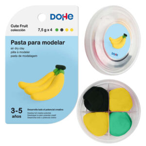 dohe coleccion cute fruit pasta para modelar platano ligera y flexible apto para niños de 3 a 5 años