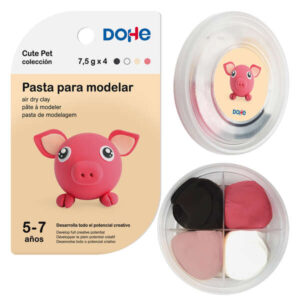 dohe coleccion cute pet pasta para modelar cerdo ligera y flexible apto para niños de 5 a 7 años