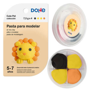 dohe coleccion cute pet pasta para modelar leon ligera y flexible apto para niños de 5 a 7 años