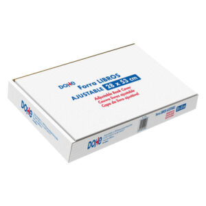 dohe caja de 100 cubiertas protectoras de libros solapa adhesiva reposicionable tamaño 28x53cm material pvc 120 micras