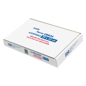 dohe caja de 100 cubiertas protectoras de libros solapa adhesiva reposicionable tamaño 29x53cm material pvc 120 micras