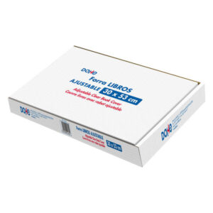 dohe caja de 100 cubiertas protectoras de libros solapa adhesiva reposicionable tamaño 30x53cm material pvc 120 micras