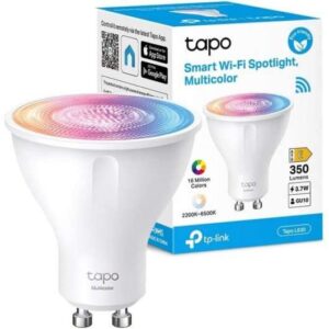 tp link tapo l630 bombilla inteligente rgb wi fi regulable gu10 350lm control de voz control remoto ahorro de energia