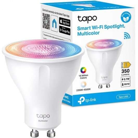 tp link tapo l630 bombilla inteligente rgb wi fi regulable gu10 350lm control de voz control remoto ahorro de energia