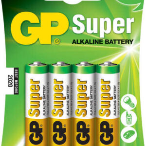 gp pack de 4 pilas super alcalinas lr06 aa 1.5v
