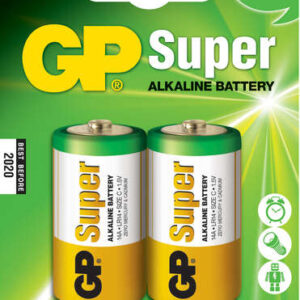 gp pack de 2 pilas super alcalinas lr14 c 1.5v