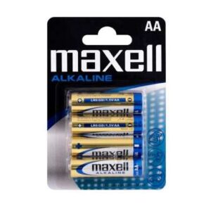 maxell pack de 4 pilas alcalinas lr06 aa 1.5v