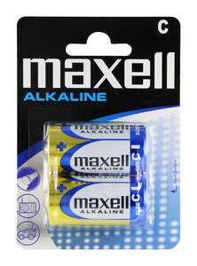 maxell pack de 2 pilas alcalinas lr14 c