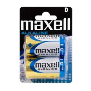 maxell pack de 2 pilas alcalinas lr20 d