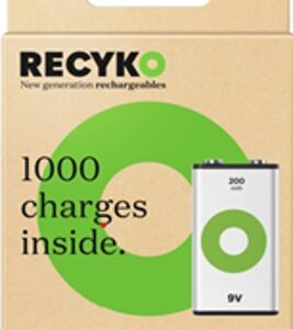 gp recyko pila recargable 200mah 9v precargada ciclo de vida: hasta 1000 veces
