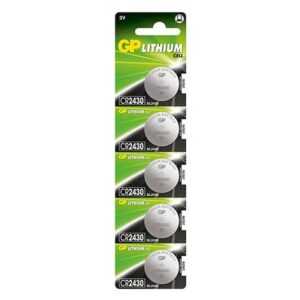 gp lithium pack de 5 pilas litio de boton cr2430 3v