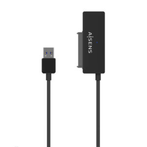 aisens adaptador sata a usb a usb 3.0/usb3.1 gen1 para discos duros 2.5" y 3.5" con alimentador color negro