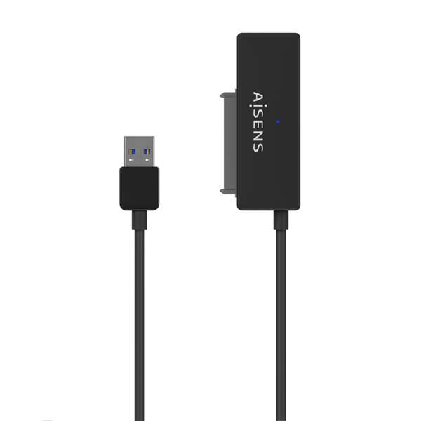 aisens adaptador sata a usb a usb 3.0/usb3.1 gen1 para discos duros 2.5" y 3.5" con alimentador color negro