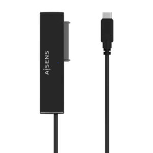 aisens adaptador sata a usb c usb 3.0/usb3.1 gen1 para discos duros 2.5″” y 3.5″” con alimentador color negro