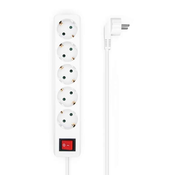 aisens regleta de 5 tomas schuko con cable de 1.4m interruptor on/off proteccion infantil color blanco