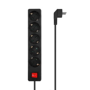 aisens regleta de 5 tomas schuko con cable de 1.4m interruptor on/off proteccion infantil color negro