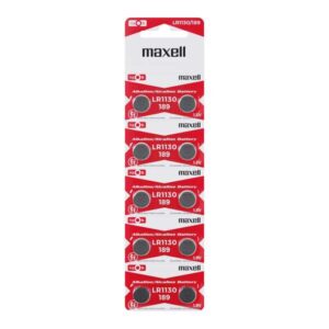 maxell pack de 10 pilas alcalinas de boton lr1130 1.5v