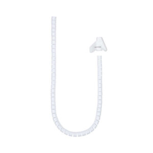 nanocable organizador de cables flexible 25mm longitud 1m color blanco