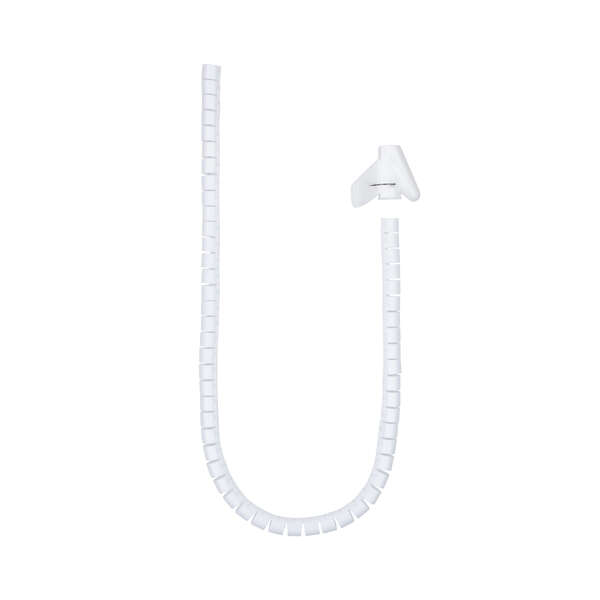 nanocable organizador de cables flexible 25mm longitud 1m color blanco