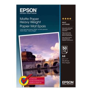 epson c13s041256 papel fotografico a4 167gr acabado mate 50 hojas para impresoras de tinta