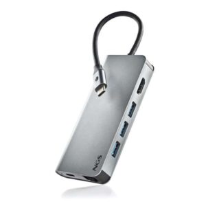 ngs wonder dock 8 en 1 hub usb c 3x usb 3.0, 1x usb c pd 60w, 1x hdmi, 1x rj 45, ranura sd 40 mbps y ranura tf 40 mbps admite resoluciones maximas de 4k a 30 hz