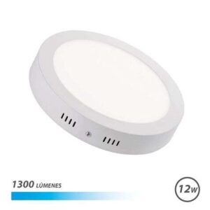 elbat downlight circular sobre pared led 12w 1300lm luz fria