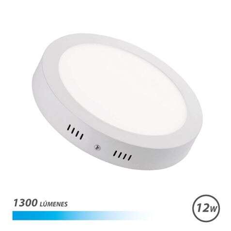 elbat downlight circular sobre pared led 12w 1300lm luz fria