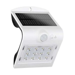 elbat aplique led solar 1.5w 220lm doble iluminacion blanco