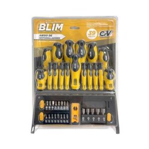 blim juego 39 piezas destornilladores, puntas y vasos