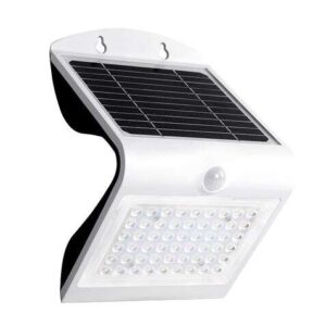 elbat aplique led solar 4w 500lm doble iluminacion color blanco