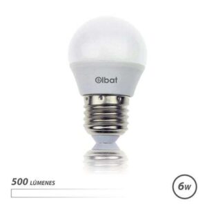 elbat bombilla led g45 6w 500lm e27 luz blanca