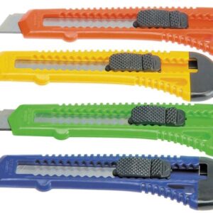 bismark cutter grande retractil medidas 17x8x15cm empuñadura de plastico bloqueo de seguridad colores surtidos